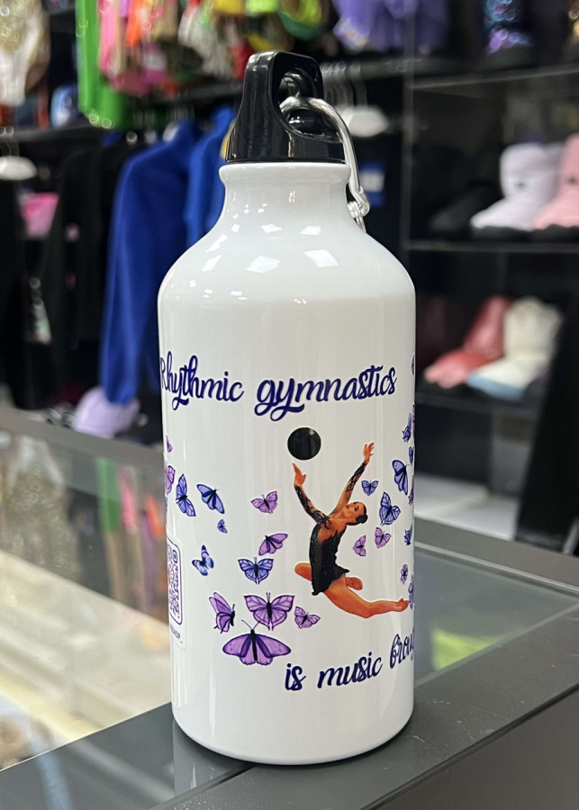 Бутылочка металлическая, с гимнасткой
